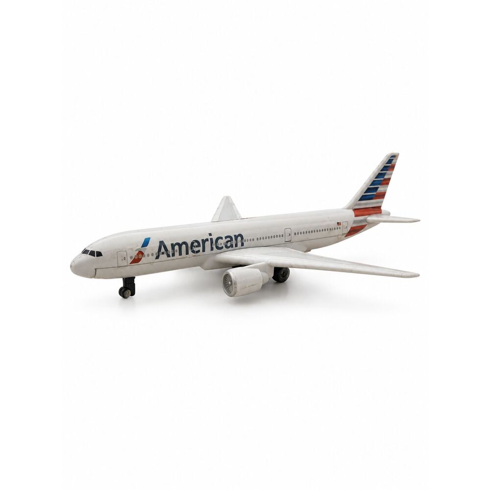American Airlines Boeing 777-200 Toy Airplane Red White Blue Tail – Used